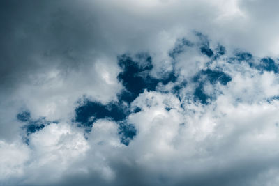 Low angle view of clouds in sky