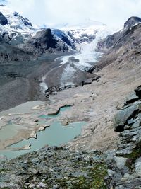 Scenic view of snowcapped mountains