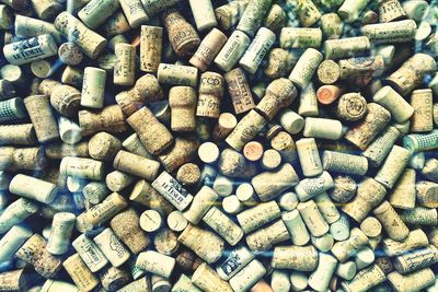 Full frame shot of wine corks