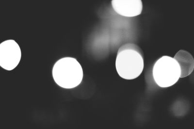 Defocused image of illuminated lights at night