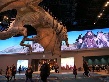 Group of people in museum