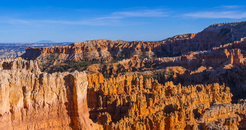 Panoramic view of landscape with mountain range in background