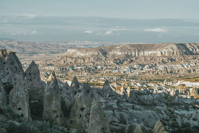 High angle view of townscape against sky