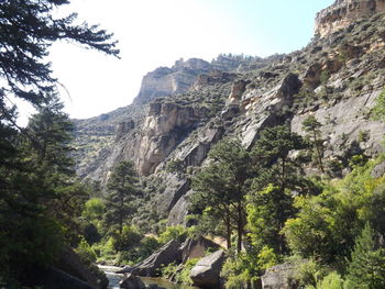 Scenic view of mountains against clear sky