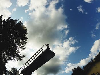 Low angle view of cloudy sky