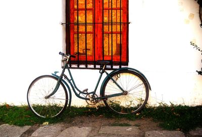 Cars parked in front of wall
