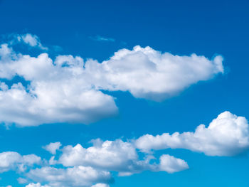 Low angle view of clouds in blue sky