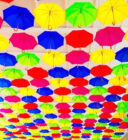 Full frame shot of colorful lanterns