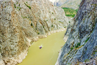 Scenic view of rocks and mountains