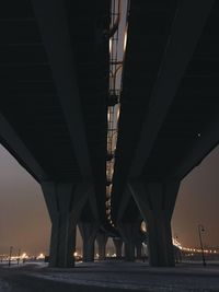 Low angle view of bridge against sky