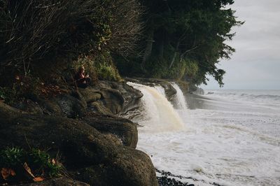 Scenic view of sea against sky