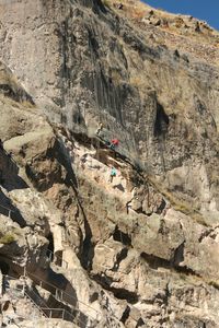 Aerial view of rock formations