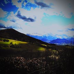 Scenic view of landscape against sky