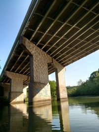 Low angle view of bridge against sky