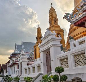 Low angle view of buildings against sky