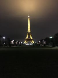 Illuminated city at night