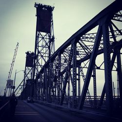 Low angle view of bridge against sky