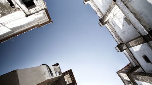 Low angle view of building against clear sky