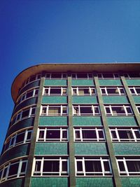 Low angle view of building against clear sky