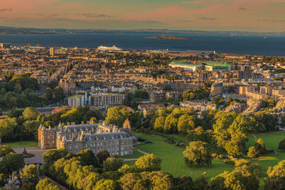 Edinburgh sunset. 