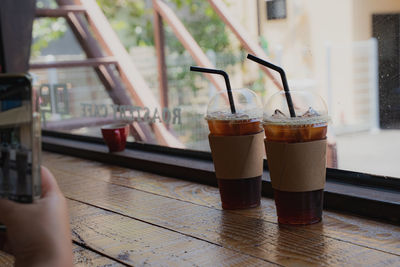 Close-up of drink on table