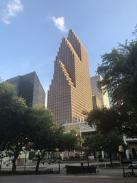Low angle view of buildings against sky