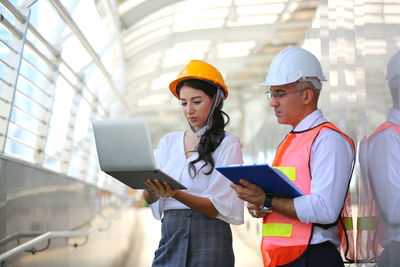Man working with mobile phone