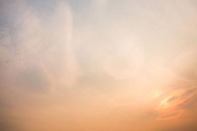 Low angle view of sky during sunset