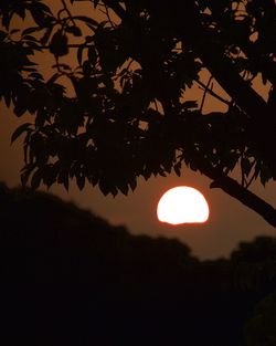 Low angle view of sky at sunset