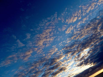 Low angle view of clouds in sky