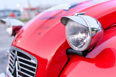 Close-up of vintage car