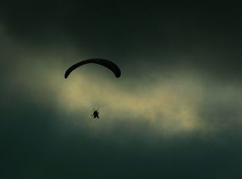 Low angle view of parachute