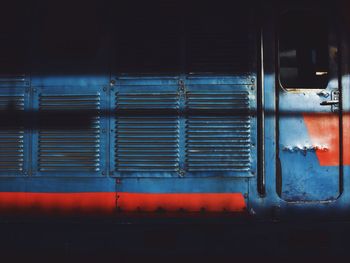 Sunlight falling on train 