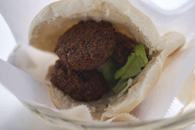 Close-up of dessert served in plate