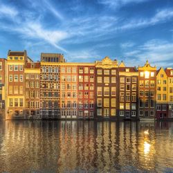 Reflection of buildings in canal