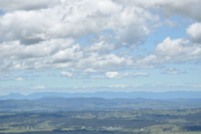 Scenic view of mountains against cloudy sky