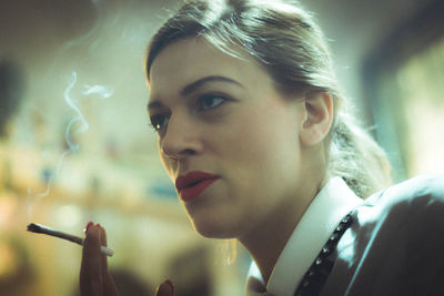 Portrait of young woman