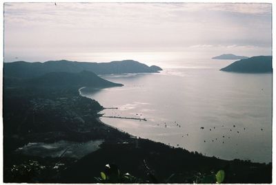 High angle view of sea