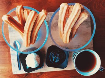 Close-up of food on table