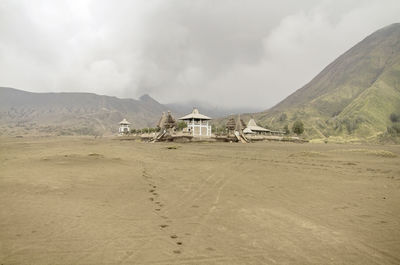 Scenic view of desert against sky