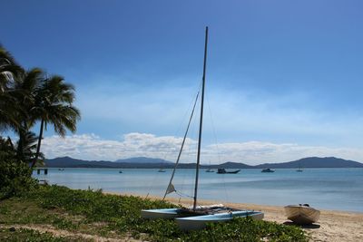 Boats in sea