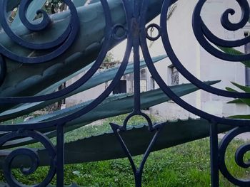 Close-up of metal grate