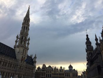 Low angle view of buildings against sky