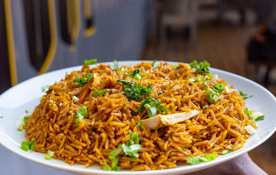 Nice food photo of  a full plate of pilau