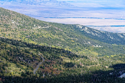 High angle view of dramatic landscape