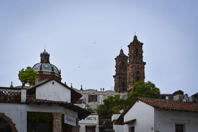 Low angle view of buildings against sky