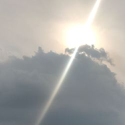 Low angle view of vapor trail in sky