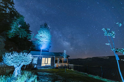 View of building against sky at night