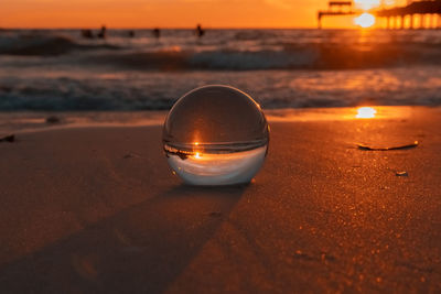 Close-up of illuminated light bulb