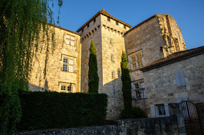 Low angle view of historic building against sky